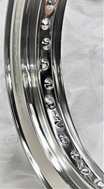 Borrani Dimpled Aluminum Rims - Shouldered - WIDE - Made in Italy